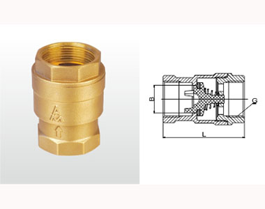 埃美柯黃銅升降式止回閥結(jié)構(gòu)圖